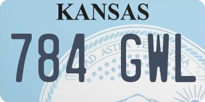 KS license plate 784GWL