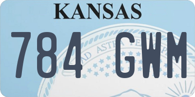 KS license plate 784GWM