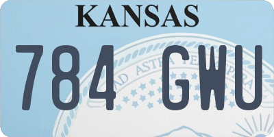 KS license plate 784GWU