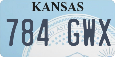 KS license plate 784GWX