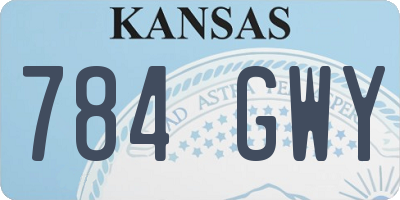 KS license plate 784GWY