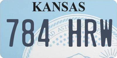 KS license plate 784HRW