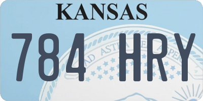 KS license plate 784HRY