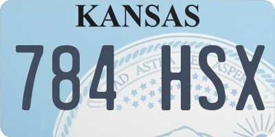 KS license plate 784HSX