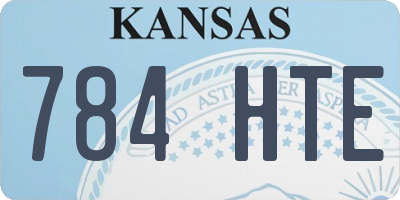KS license plate 784HTE