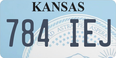 KS license plate 784IEJ