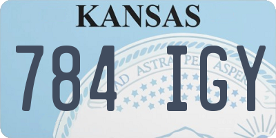 KS license plate 784IGY