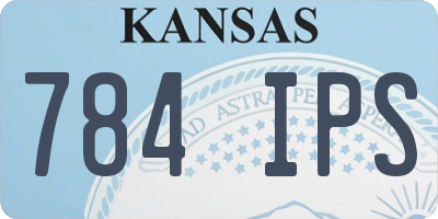 KS license plate 784IPS