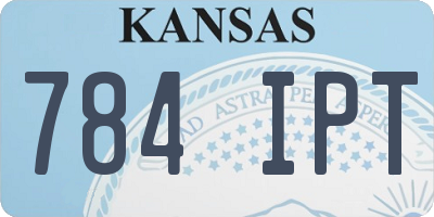 KS license plate 784IPT