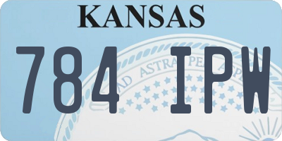 KS license plate 784IPW