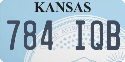 KS license plate 784IQB