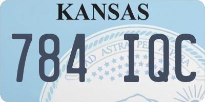 KS license plate 784IQC