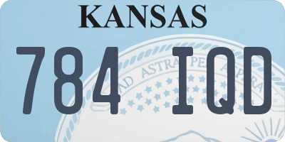 KS license plate 784IQD