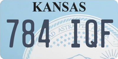 KS license plate 784IQF