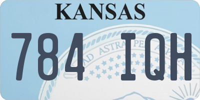 KS license plate 784IQH