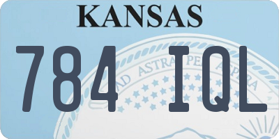 KS license plate 784IQL