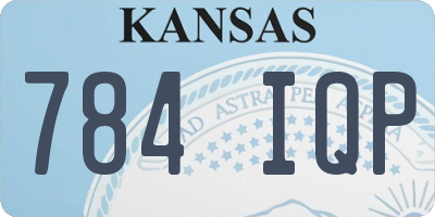 KS license plate 784IQP