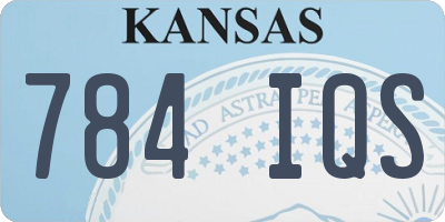KS license plate 784IQS