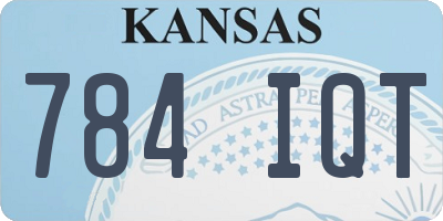 KS license plate 784IQT