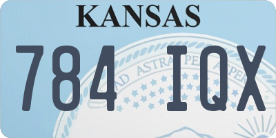 KS license plate 784IQX