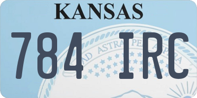 KS license plate 784IRC