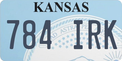 KS license plate 784IRK