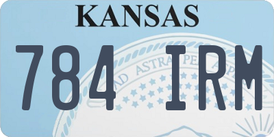 KS license plate 784IRM