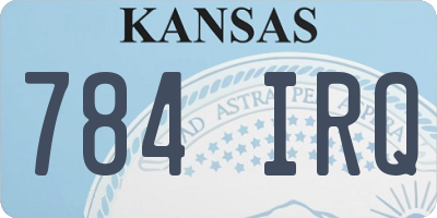 KS license plate 784IRQ