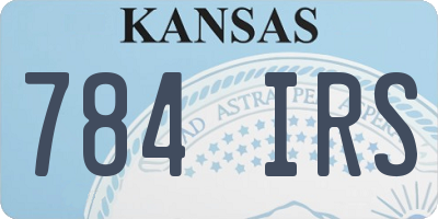 KS license plate 784IRS