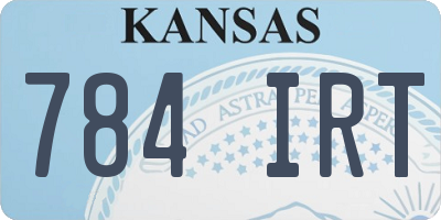 KS license plate 784IRT