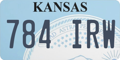 KS license plate 784IRW