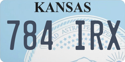KS license plate 784IRX