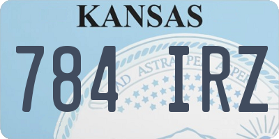 KS license plate 784IRZ