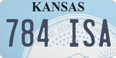 KS license plate 784ISA