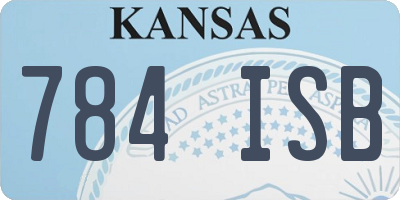 KS license plate 784ISB