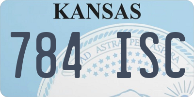 KS license plate 784ISC