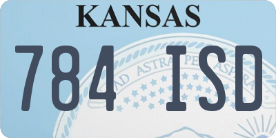 KS license plate 784ISD