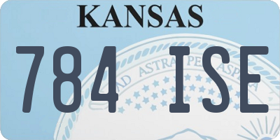 KS license plate 784ISE