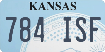 KS license plate 784ISF