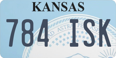 KS license plate 784ISK