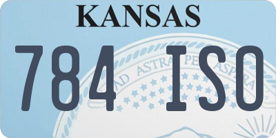 KS license plate 784ISO