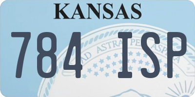 KS license plate 784ISP
