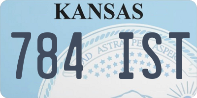 KS license plate 784IST