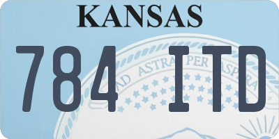 KS license plate 784ITD