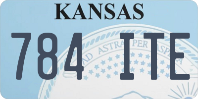 KS license plate 784ITE