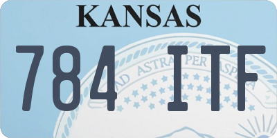 KS license plate 784ITF