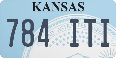 KS license plate 784ITI