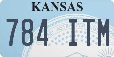 KS license plate 784ITM