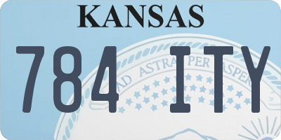 KS license plate 784ITY