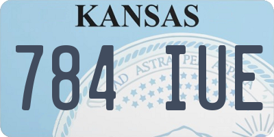 KS license plate 784IUE